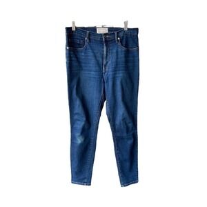 Everlane Jeans Pants High Rise Skinny Jeans Dark Wash Blue Denim Size 30 Regular
